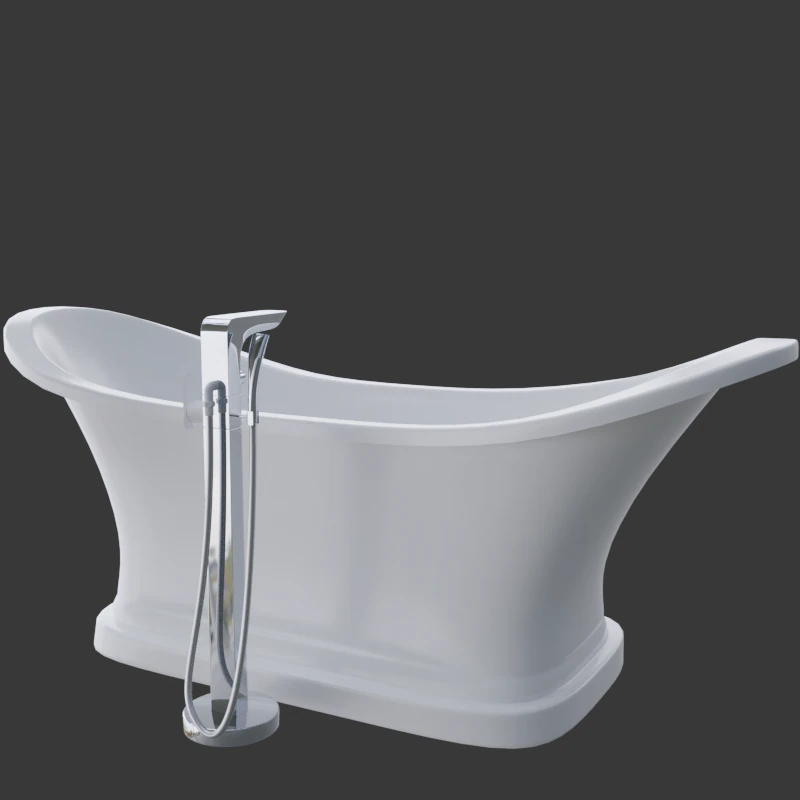स्नान टब 3D मॉडल .c4d .max .obj .3ds .fbx .stl .blend 