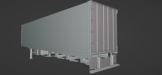 Truck Trailer 3D Модель .c4d .max .obj .3ds .fbx .stl .blend 