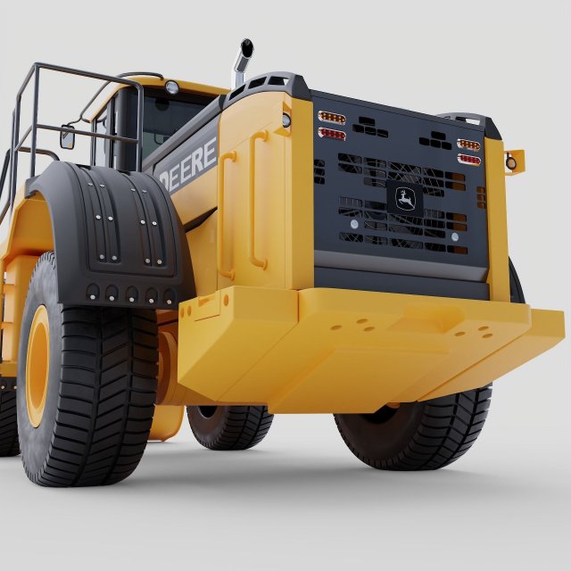 John Deere 744k Loader 3D Model .c4d .max .obj .3ds .fbx .stl .blend 