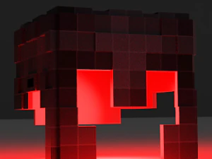 माइनक्राफ्ट नेथराइट हेल्म 3D प्रिंट मॉडल