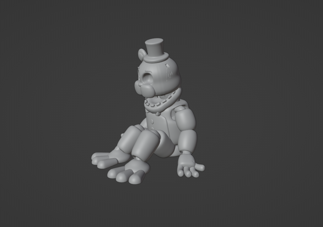 old freddy fnaf 2 3D model 3D printable