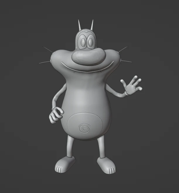 Oggy 3D Print Model .c4d .max .obj .3ds .fbx .stl .blend 