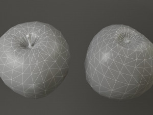 red apple game ready 3D Model