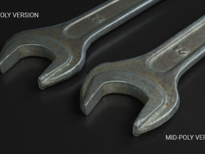 photoreal wrench game-ready model 02 3D 모델