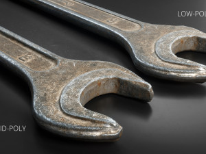 wrench game-ready photoscan 03 Modelo 3D