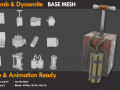 12 Bomb Dynamite Basemeshe 3D Models
