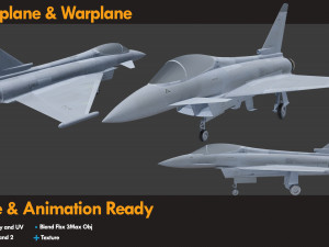 7 Airplane Warplane Helicopter 3D Model