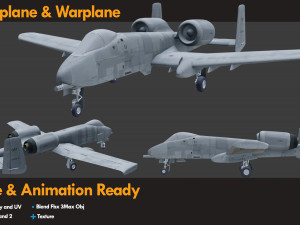 7 Airplane Warplane Helicopter 3D Model