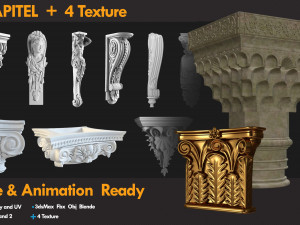 21 Carved Bracket 3D Model