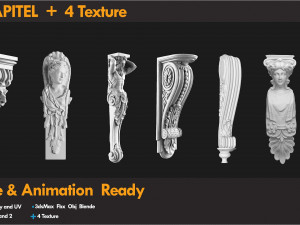 21 Carved Bracket Modello 3D