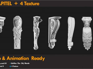 21 Carved Bracket 3D Model
