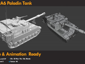 M109A6 Paladin Tank 3D Модель