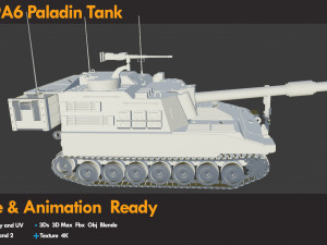 M109A6 Paladin Tank 3D Модель