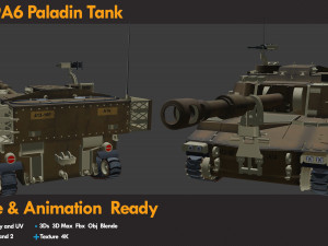 M109A6 Paladin Tank 3D Модель