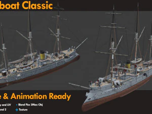 Kanonenboot 3D Modell