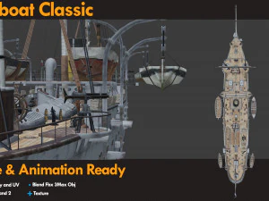 Kanonenboot 3D Modell