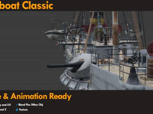 Kanonenboot 3D Modell