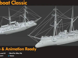 Kanonenboot 3D Modell