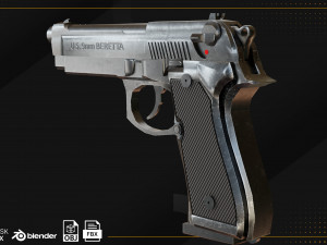 Beretta M9 3D Model