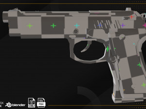 Beretta M9 3D Model