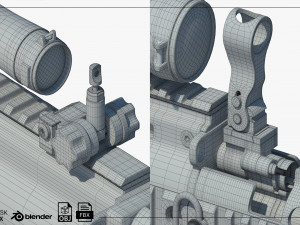Fn Scar 3D Model
