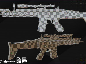 Fn Scar 3D Model