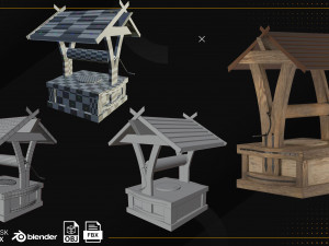 Low Poly Well Pack Bacemesh 3D Модель