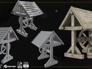 Low Poly Well Pack Bacemesh 3D Модель