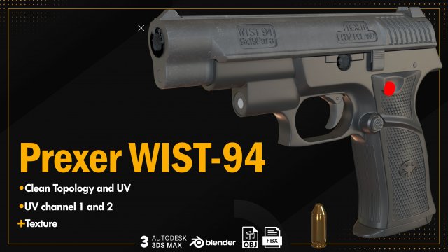 Prexer WIST-94 3Dモデル .c4d .max .obj .3ds .fbx .stl .blend 