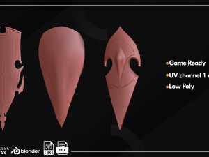 20 Medieval Shield Base Meshes Model 3D