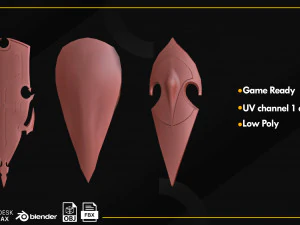 20 Medieval Shield Base Meshes 3D Model