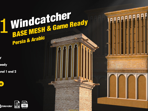 Windcatcher BASE MESH 3D Model
