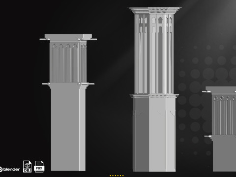 Windcatcher BASE MESH 3D 모델