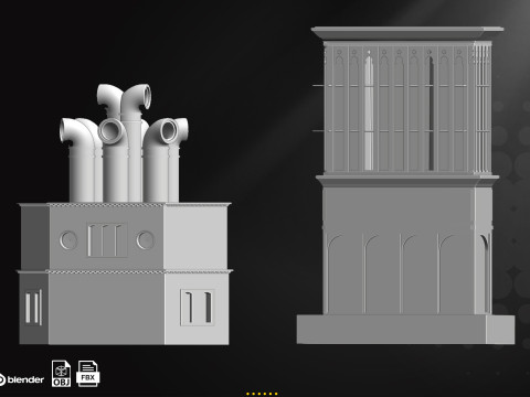 Windcatcher BASE MESH 3D 모델