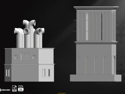 Windcatcher BASE MESH 3D Model