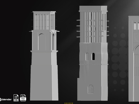 Windcatcher BASE MESH 3D 모델