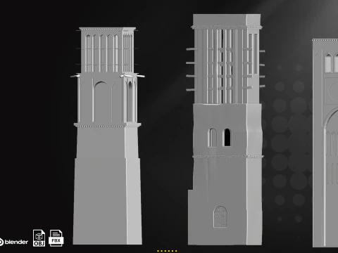 Windcatcher BASE MESH 3D Model