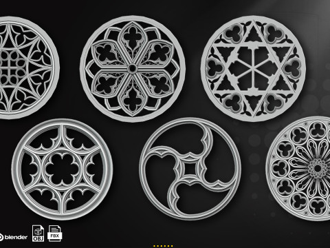 60 Gothic Window 3D मॉडल