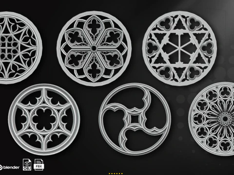 60 Gothic Window 3D Model