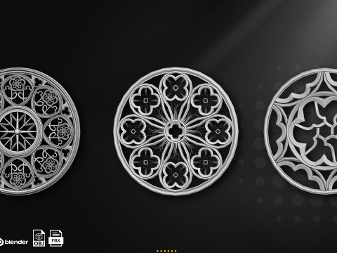 60 Gothic Window 3D मॉडल