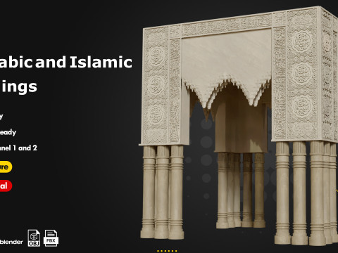 6 Arabic and Islamic Buildings 3D Model