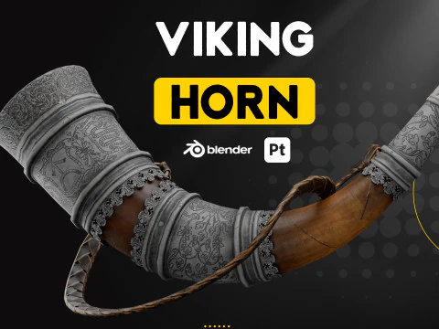 FREE 6 Viking Horn and Tutorial Free 3D Model