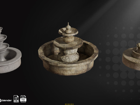 15 Old Fountain 3D Model