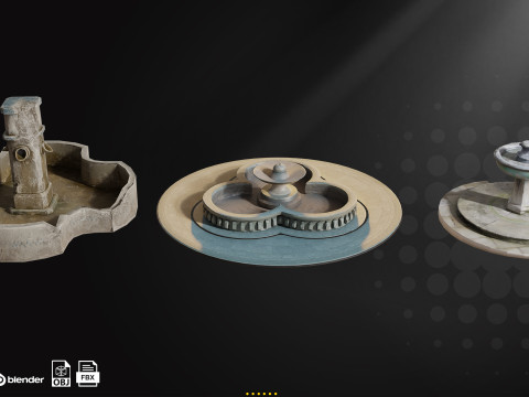 15 Old Fountain 3D Model