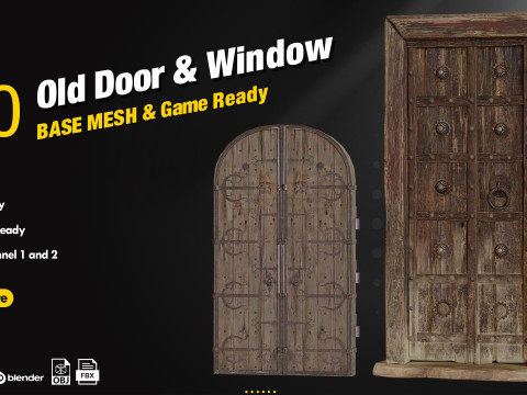 30 Old Door and Window Modelo 3D