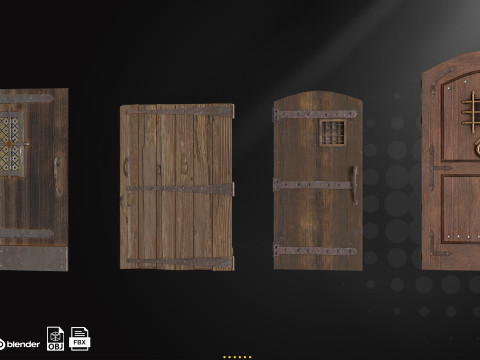 30 Old Door and Window 3D मॉडल