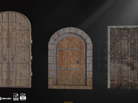 30 Old Door and Window 3D Model