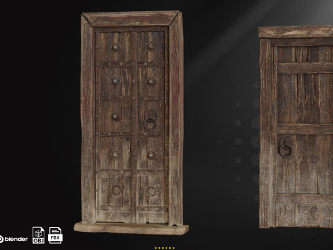 30 Old Door and Window 3D मॉडल