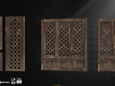 30 Old Door and Window 3D Model
