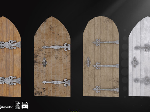 30 Old Door and Window 3D मॉडल